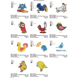 Collection Birds Cartoon Embroidery 07